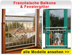 Französische Balkone und Fenstergitter