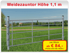 Weidezauntor Höhe 1,1 m