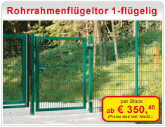 Rohrrahmenflügeltor 1-flügelig