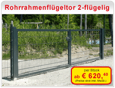 Rohrrahmenflügeltor 2-flügelig