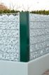 Plechy pre rohy gabionovej steny EASY, Plechová výplň - výška: 103 cm,  verzia: potiahnuté v zelenej