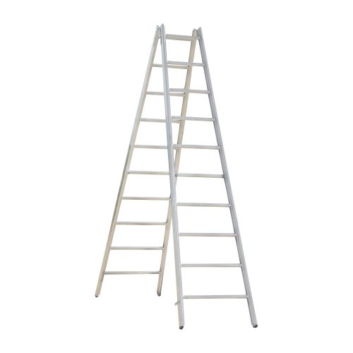 Hliníkový stojací rebrík Mod. 000 - Počet priečok: 2 x 10, Dĺžka ca. m: 2,90