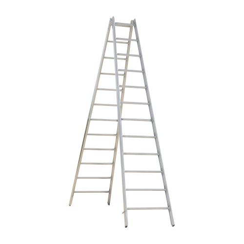Hliníkový stojací rebrík Mod. 000 - Počet priečok: 2 x 12, Dĺžka ca. m: 3,46