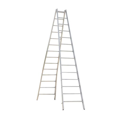 Hliníkový stojací rebrík Mod. 000 - Počet priečok: 2 x 14, Dĺžka ca. m: 4,02