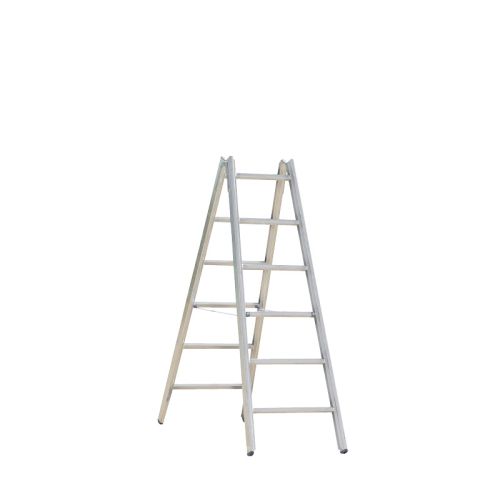 Hliníkový stojací rebrík Mod. 000 - Počet priečok: 2 x 6, Dĺžka ca. m: 1,78