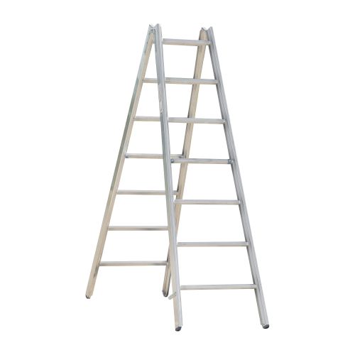 Hliníkový stojací rebrík Mod. 000 - Počet priečok: 2 x 7, Dĺžka ca. m: 2,06