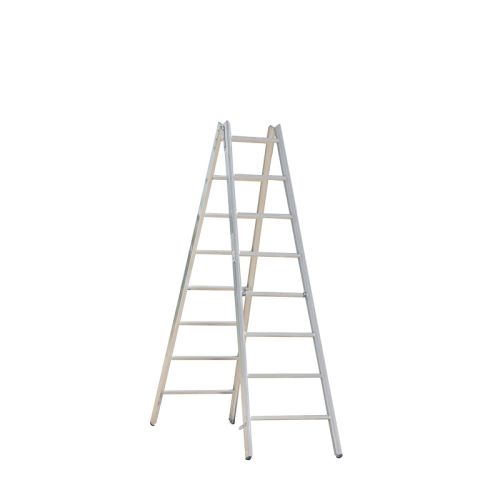 Hliníkový stojací rebrík Mod. 000 - Počet priečok: 2 x 8, Dĺžka ca. m: 2,34