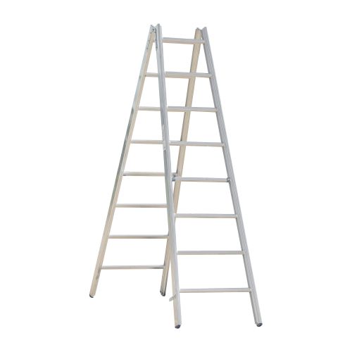 Hliníkový stojací rebrík Mod. 000 - Počet priečok: 2 x 8, Dĺžka ca. m: 2,34