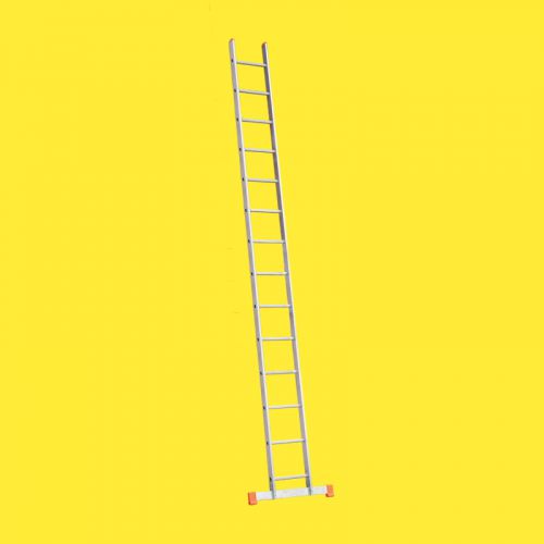 Hliníkový, príložný rebrík 2. možnosť - počet priečok:14, dĺžka ca. (m):3,95