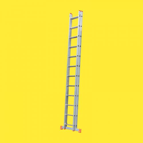 Hliníkový, posuvný rebrík, 2-dielny 2. možnosť - počet priečok:2 x 12, dĺžka min. ca. (m):3,39, dĺžka max. ca. (m):5,63, Max. pracovná výška ca. (m):6,20