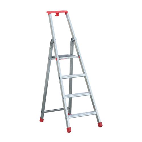 Eurostep-podestový rebrík PRO model 870 hliník - počet schodíkov: 4, výška platformy (m): 0,89, pracovná výška (m): 2,69, hmotnosť (kg): 5,2
