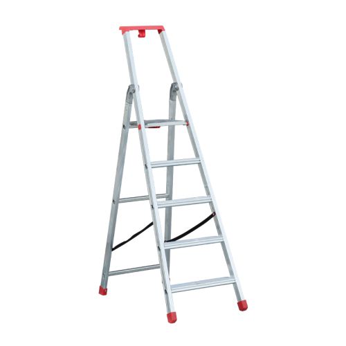 Eurostep-podestový rebrík PRO model 870 hliník - počet schodíkov: 5, výška platformy (m): 1,12, pracovná výška (m): 2,92, hmotnosť (kg): 6,8