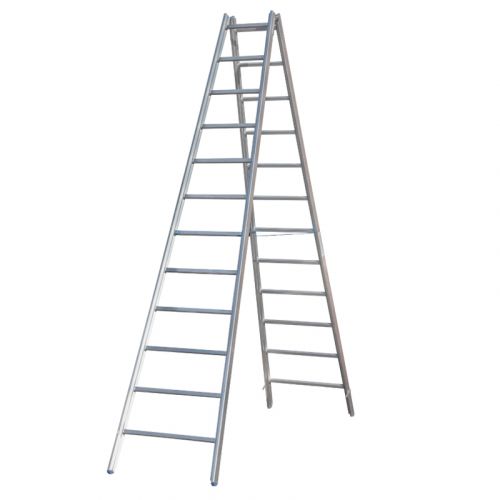 Hliníkový stojací rebrík Mod. 000 - Počet priečok: 2 x 12, Dĺžka ca. m: 3,46
