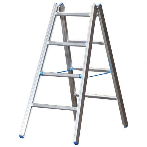 Hliníkový stojací rebrík pre maliarov Mod. M - počet priečok: 2 x 4, dĺžka v m: 1,45, hmotnosť v kg: 6