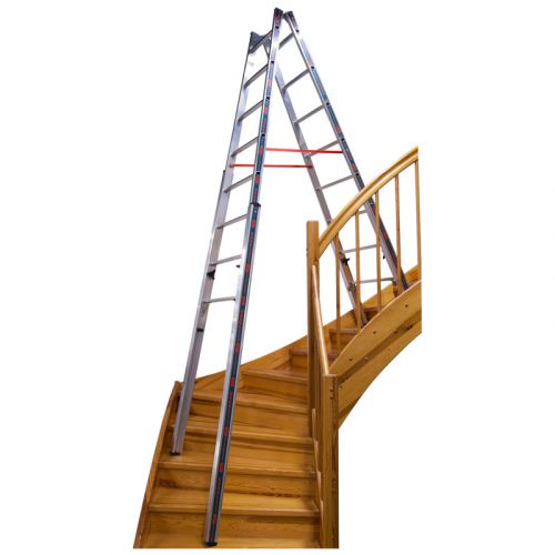 Euro-Profi Hliníkový stojací rebrík Mod. S30576 - Počet priečok: 2 x 8,  Dĺžka max. ca. m: 2,40
