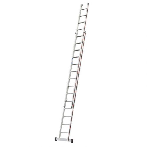 Euro-Profi Výsuvný rebrík 2-dielny Mod. S302 - Počet priečok: 2 x 14,  Dĺžka min. ca. m: 4,15,  Dĺžka max. ca. m: 7,20,  max. pracovná výška: 8,20