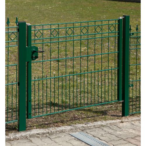 okrasný plot Madrid - výška: 130 cm,  možné prechody: 97 cm,  povrch: zelená vrstva