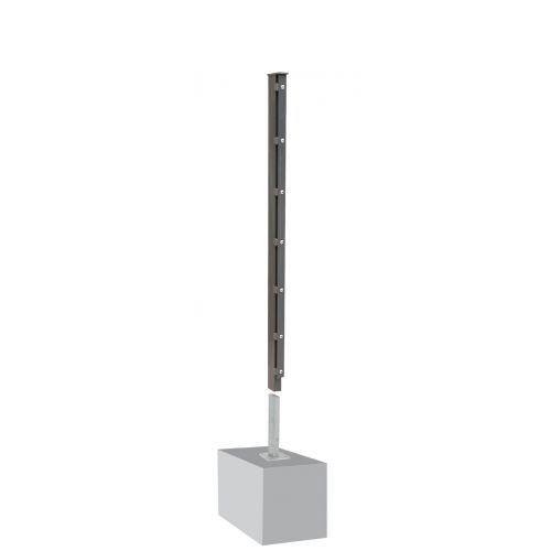 Stĺp David A - pozinkované a. vrstva: antracitový, pre výšku plotu v cm: 163,  dĺžka v cm: 220, upevňov acie body: 9