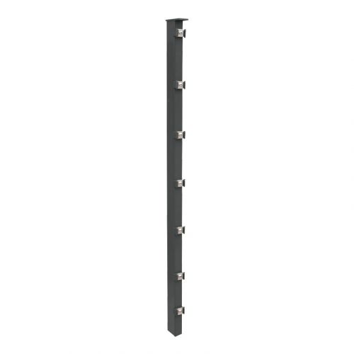 plotový stĺpik model P - pozinkované a. vrstva: antracitový, pre výšku plotu v cm: 183,  dĺžka v cm: 240, upevňov acie body: 10