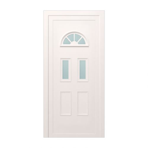 Plastové dvere / Vchodové dvere Mod. Classic 1 - 1000 x 2100 mm (šírka x výška), Doraz: vo vnútri ľavý - DIN ľavý