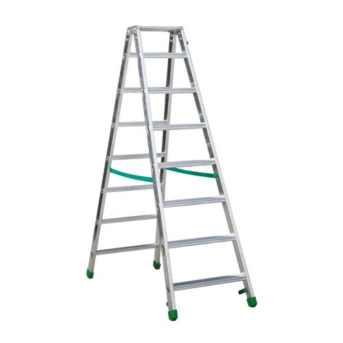 Hliníkový stojací rebrík so širokým nášlapom Light Star - počet schodíkov: 8