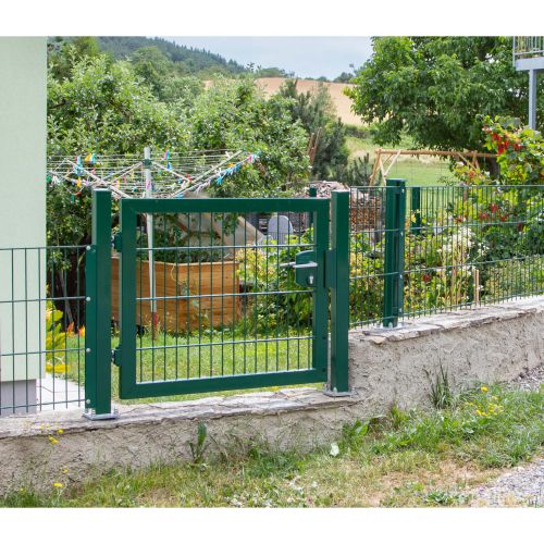 Rúrová krídlova brána Vario 1 krídlová - Meno: Brána zelená, výška v cm: 143, šírka v cm: 137, prechodná šírka: 125