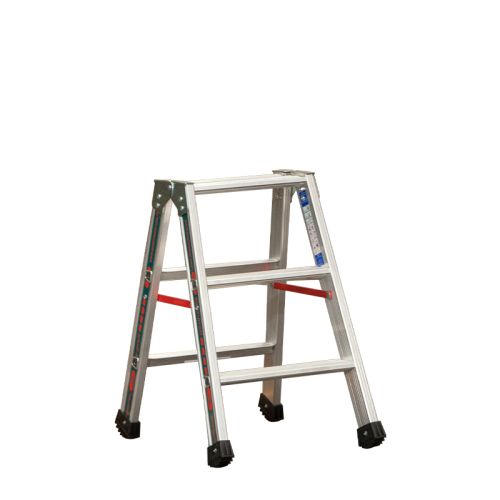 Euro-Profi Stojací rebrík s hliníkovými schodíkmi Mod. S30577 - Počet priečok: 2x3, Dĺžka max. ca. m: 0,75