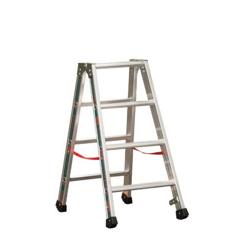 Euro-Profi Stojací rebrík s hliníkovými schodíkmi Mod. S30577 - Počet priečok: 2x4, Dĺžka max. ca. m: 1,00