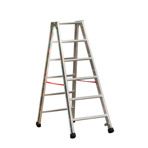 Euro-Profi Stojací rebrík s hliníkovými schodíkmi Mod. S30577 - Počet priečok: 2x6, Dĺžka max. ca. m: 1,50