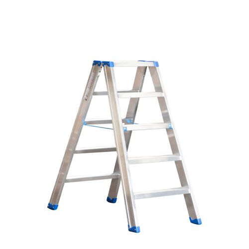 Stojací rebrík s hliníkovými schodíkmi Mod. SL - Počet schodov: 5, Výška po platformu: 1,20, u. Šírka cm: 56, Hmotnosť ca. kg: 8,00