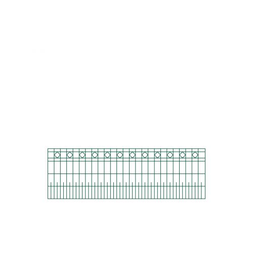 políčko na plot MADRID 3 - dĺžka políčka 246,4 cm - Farbe: grün,  Höhe: 81 cm,   Breite: 246,4 cm