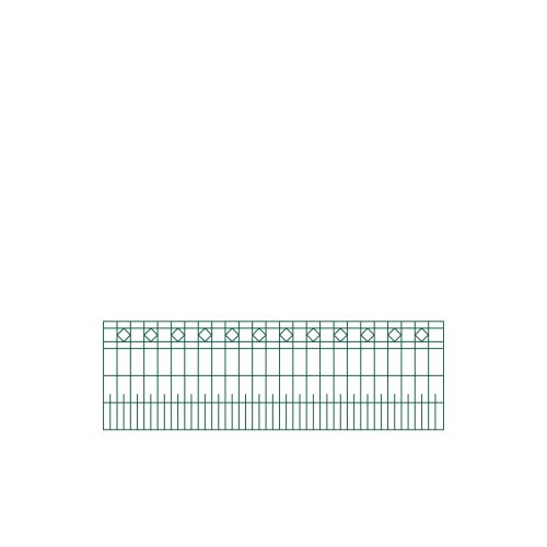 políčko na plot MADRID 3 - dĺžka políčka 246,4 cm - Farbe: grün,  Höhe: 81 cm,   Breite: 246,4 cm