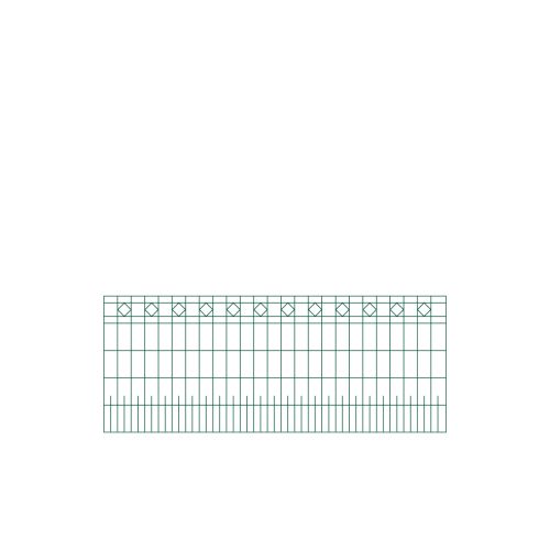 políčko na plot MADRID 3 - dĺžka políčka 246,4 cm - Farbe: grün,  Höhe: 101 cm,   Breite: 246,4 cm