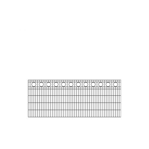 Okrasné ploty Rom  - dĺžka elementu 251 cm - pozinkované a. vrstva: antracitová vrstva, výška cm: 103, dĺžka v cm: 251


