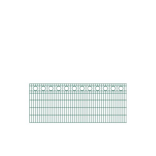 Okrasné ploty Rom  - dĺžka elementu 251 cm - pozinkované a. vrstva: zelená vrstva, výška cm: 103, dĺžka v cm: 251
