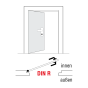 Plastové dvere / Vchodové dvere Mod. Modern 1 - 1000 x 2100 mm (šírka x výška), Doraz: vo vnútri vpravo - DIN pravé