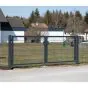 Rohrrahmenflügeltor 2-flügelig - Ausführung: anthrazit beschichtet, Höhe: 183 cm, Durchgangslichte: 350 cm