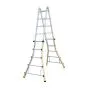 Euro-Light Teleskopický rebrík Mod. TS - Počet priečok: 4 x 5,  Oporný rebrík ca. m, od do: 2,96 - 5,25,  Stojací rebrík m,od do: 1,42- 2,50,  Hmotnosť ca. kg: 15,4