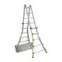 Euro-Light Teleskopický rebrík Mod. TS - Počet priečok: 4 x 5,  Oporný rebrík ca. m, od do: 2,96 - 5,25,  Stojací rebrík m,od do: 1,42- 2,50,  Hmotnosť ca. kg: 15,4
