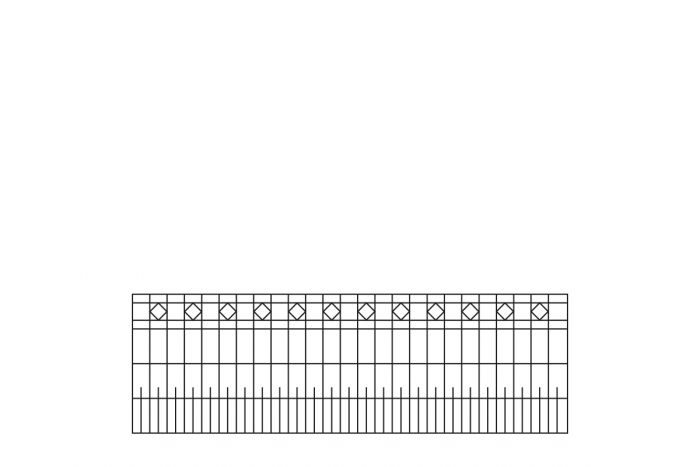 políčko na plot MADRID 3 - dĺžka políčka 246,4 cm - Farbe: anthrazit,  Höhe: 81 cm,   Breite: 246,4 cm