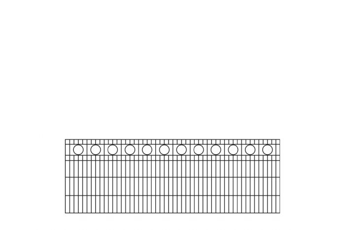 Okrasné ploty Rom  - dĺžka elementu 251 cm - pozinkované a. vrstva: antracitová vrstva, výška cm: 83, dĺžka v cm: 251


