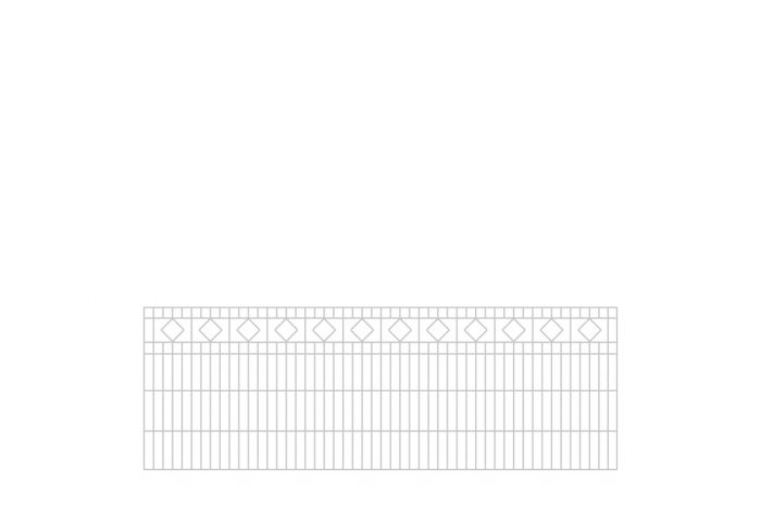 Okrasné ploty Barcelona - dĺžka elementu 251 cm - pozinkované a. vrstvením: pozinkované , výška v cm: 083, dĺžka v cm: 251