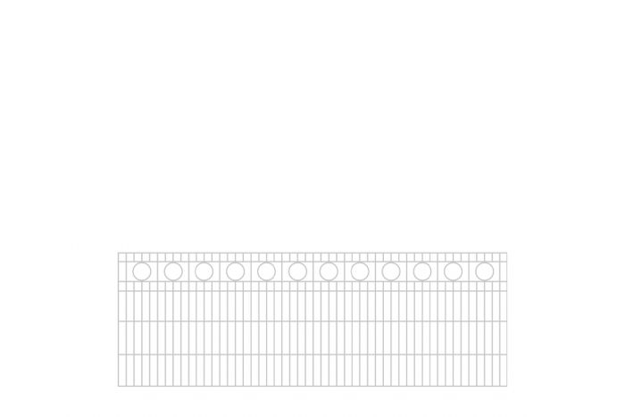 Okrasné ploty Rom  - dĺžka elementu 251 cm - pozinkované a. vrstva: pozinkované, výška cm: 83, dĺžka v cm: 251
