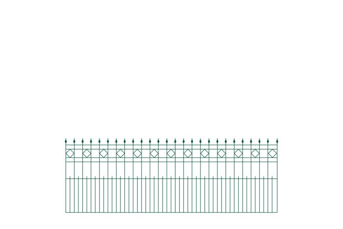 políčko na plot Richmond  - výška: 90 cm,  Farba: zelená