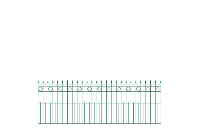 políčko na plot Richmond  - výška: 90 cm,  Farba: zelená