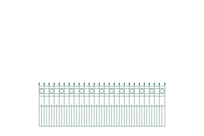 políčko na plot Richmond  - výška: 90 cm,  Farba: zelená