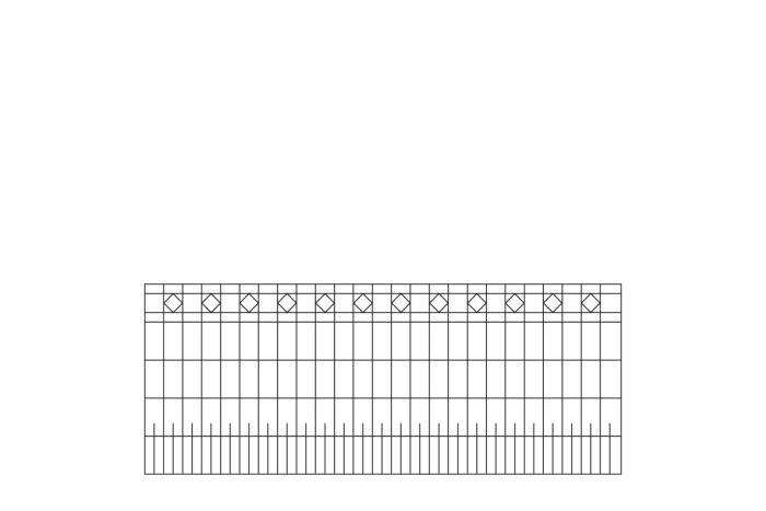 políčko na plot MADRID 3 - dĺžka políčka 246,4 cm - Farbe: anthrazit,  Höhe: 101 cm,   Breite: 246,4 cm