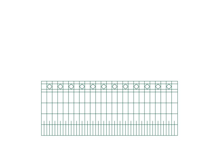 políčko na plot MADRID 3 - dĺžka políčka 246,4 cm - Farbe: grün,  Höhe: 101 cm,   Breite: 246,4 cm