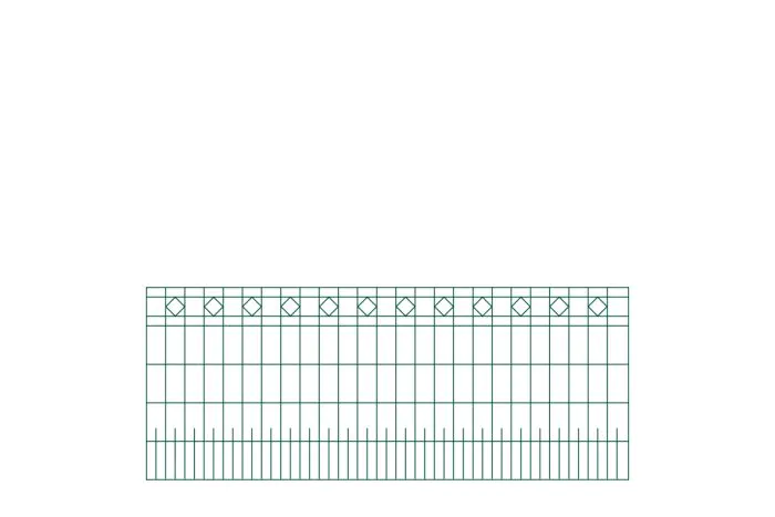 políčko na plot MADRID 3 - dĺžka políčka 246,4 cm - Farbe: grün,  Höhe: 101 cm,   Breite: 246,4 cm