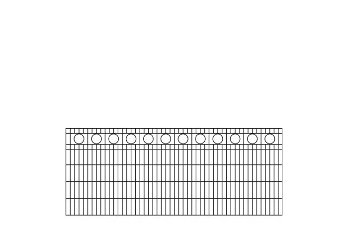 Okrasné ploty Rom  - dĺžka elementu 251 cm - pozinkované a. vrstva: antracitová vrstva, výška cm: 103, dĺžka v cm: 251


